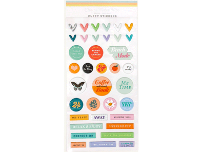 Citrus Twist "LOVED THIS DAY" Puffy Stickers